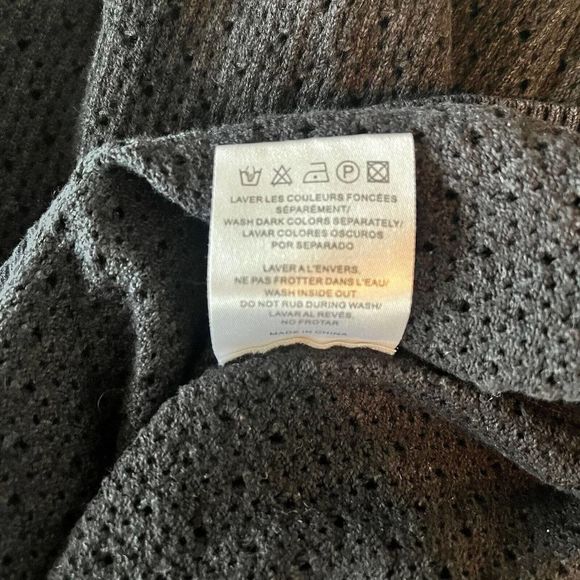 Sandro Womens Sweater Back Zip Scoop‎ Neck Open Knit Black Cotton Size 1 Paris - Picture 7 of 10